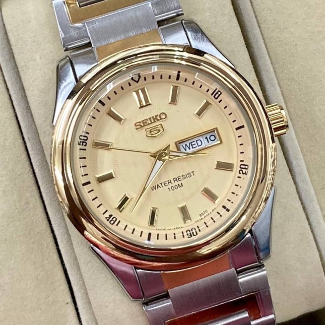 Seiko 5 SNKL23K1 Automatic See-Thru Back Stainless Steel Bracelet Gents ...
