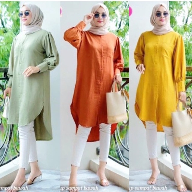 🌹BLOUSE MUSLIMAH🌹BLOUSE PLUS SIZE HANA~ BLOUSE LABUH MUSLIMAH PLUS SIZE ...