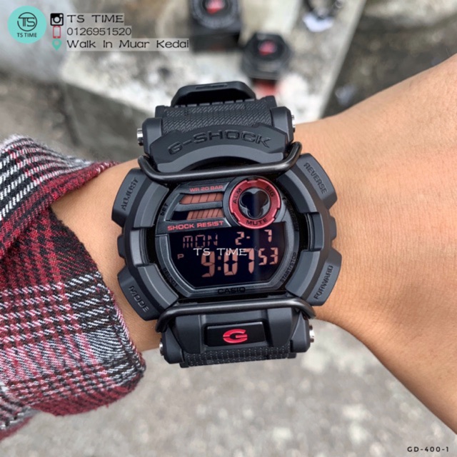 G SHOCK Men's Watch GD-400 Series GD-400-1 and GD-400-1A | Shopee