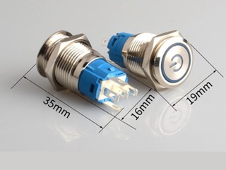 on off switch suis push switch universal 12V 16mm with socket | Shopee ...
