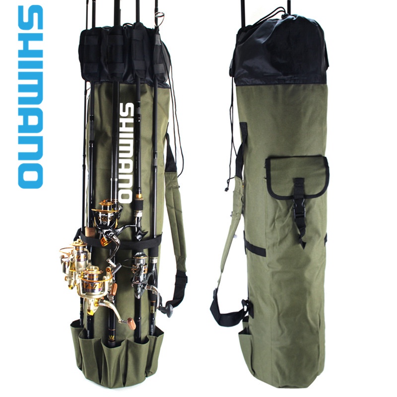 Shimano Fishing Bag Portable Multifunction Nylon Fishing Bags Outdoor Fishing  Rod Bag Case Tackle Tools Storage Multi-pole Bags