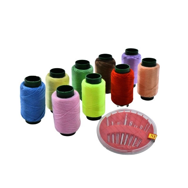Sewing Kit 10 in 1 (10pcs mixed colour string + 16pcs needle) | Shopee ...