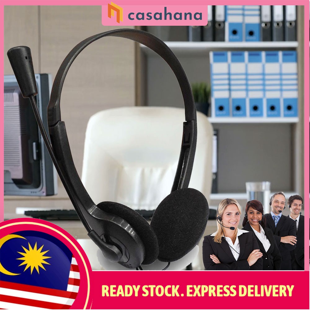 🔥ONEAR HEADPHONE MIC🔥 Black Headset Microphone Zoom Meeting Gaming