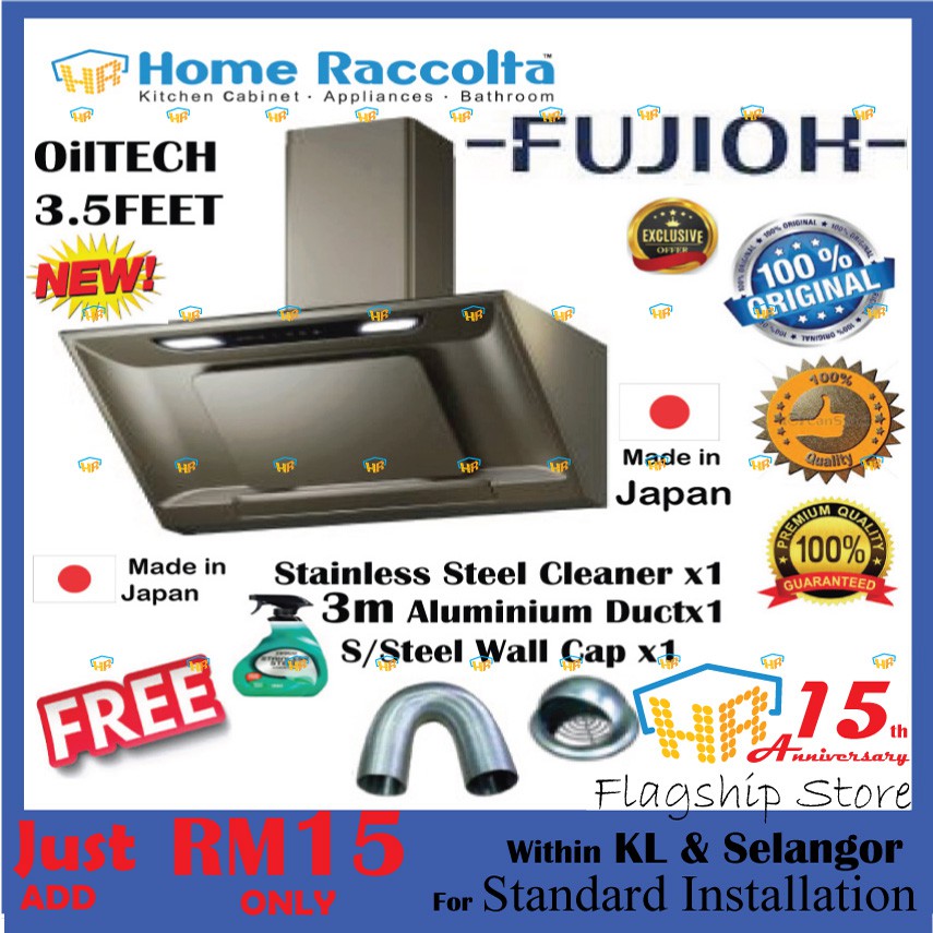 Fujioh FRSC2011 Cooker Hood 110cm Slanted Fujioh Hood FRSC2011 3.5