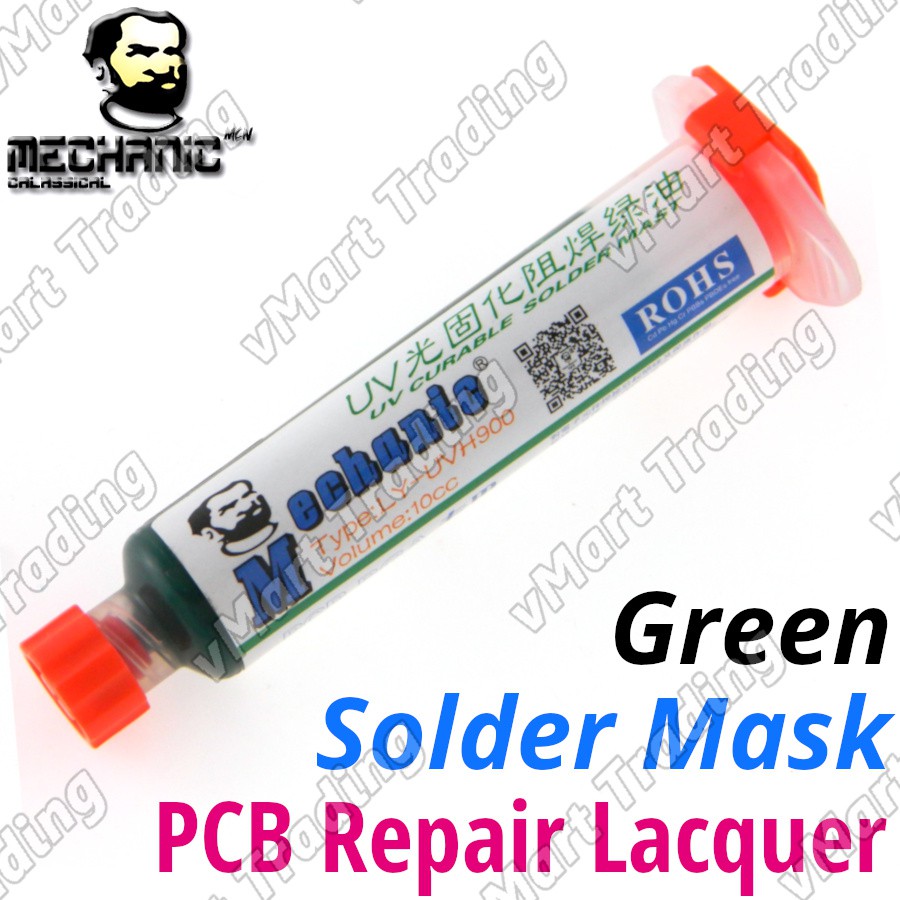 Masque à Souder UV LTronics UVH900 - Vert | 10cc | Durcissement UV | Isolation Circuits