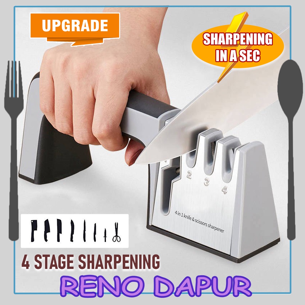 Aminno 4 In 1 Knife Sharpener 4 Stage Knife Sharpening Grinding Stone 