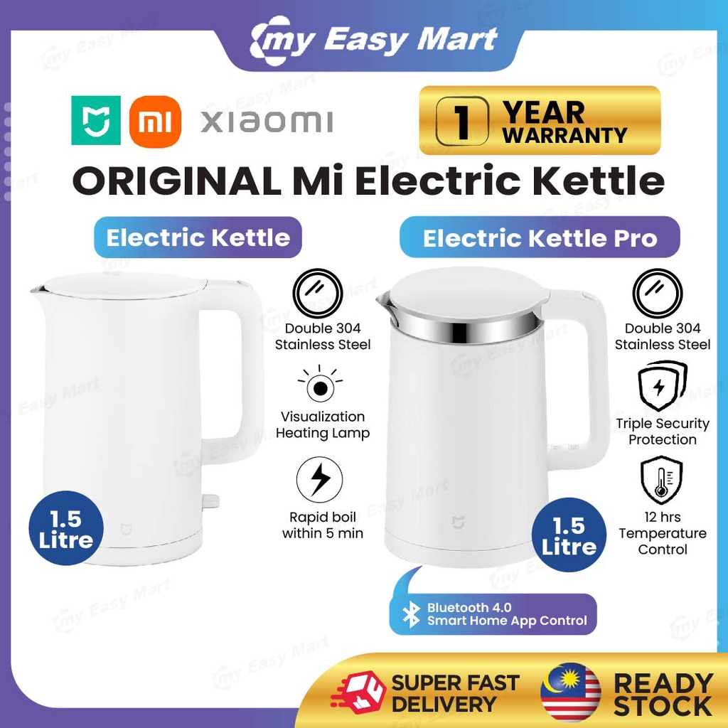 Electric Kettle, 1.5L Rapid-boil Water Boiler, Stainless Steel 304