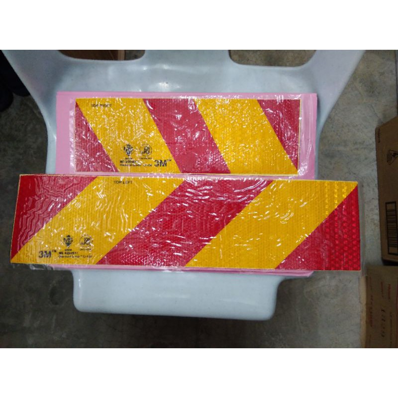 Lorry Reflective Tape. Sticker Lori Merah Kuning | Shopee Malaysia