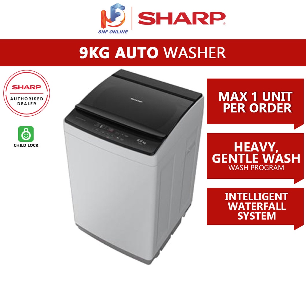 Sharp Fully Auto Washing Machine Washer (9 kg) ES919X | Shopee Malaysia