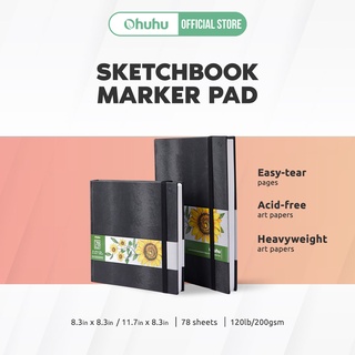 Ohuhu Marker Pads Art Hardcover Sketchbooks (120 LB/200 GSM)