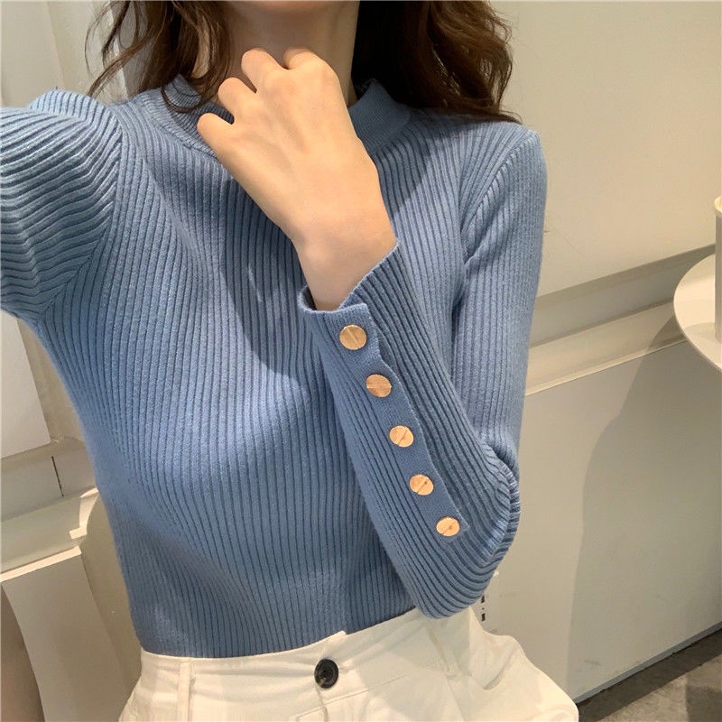 Half Turtleneck Short Sleeve Korean Style Top main image 1