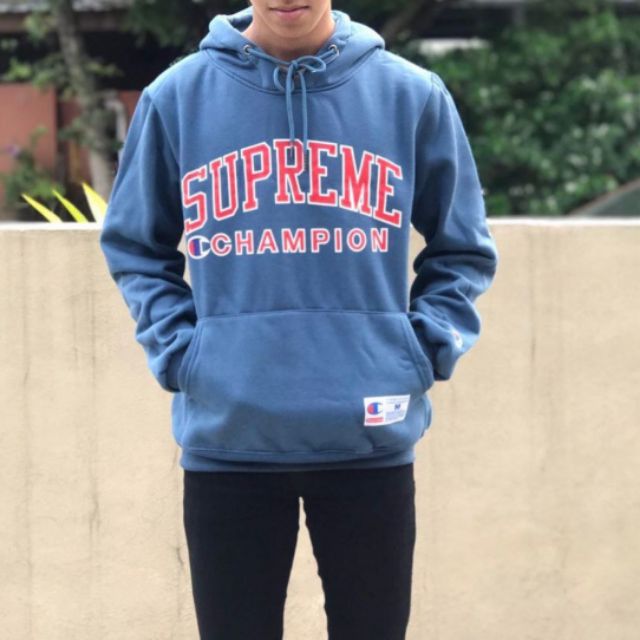 Supreme champion hoodie on sale navy