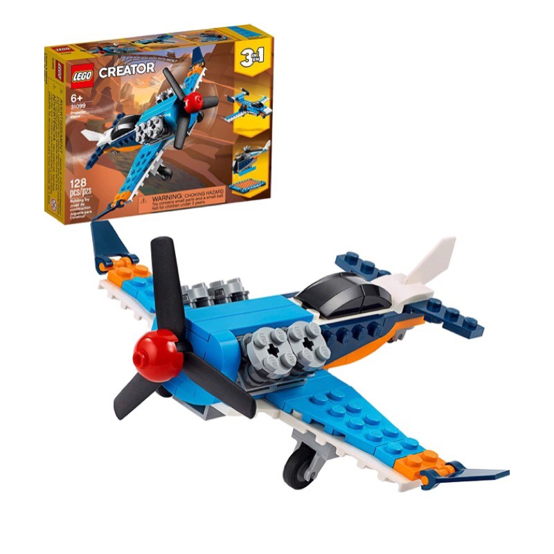 LEGO creator 3 in 1 propeller plane airplane aeroplane helicopter