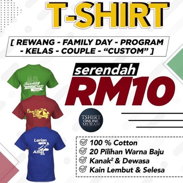 Printing cheap baju murah