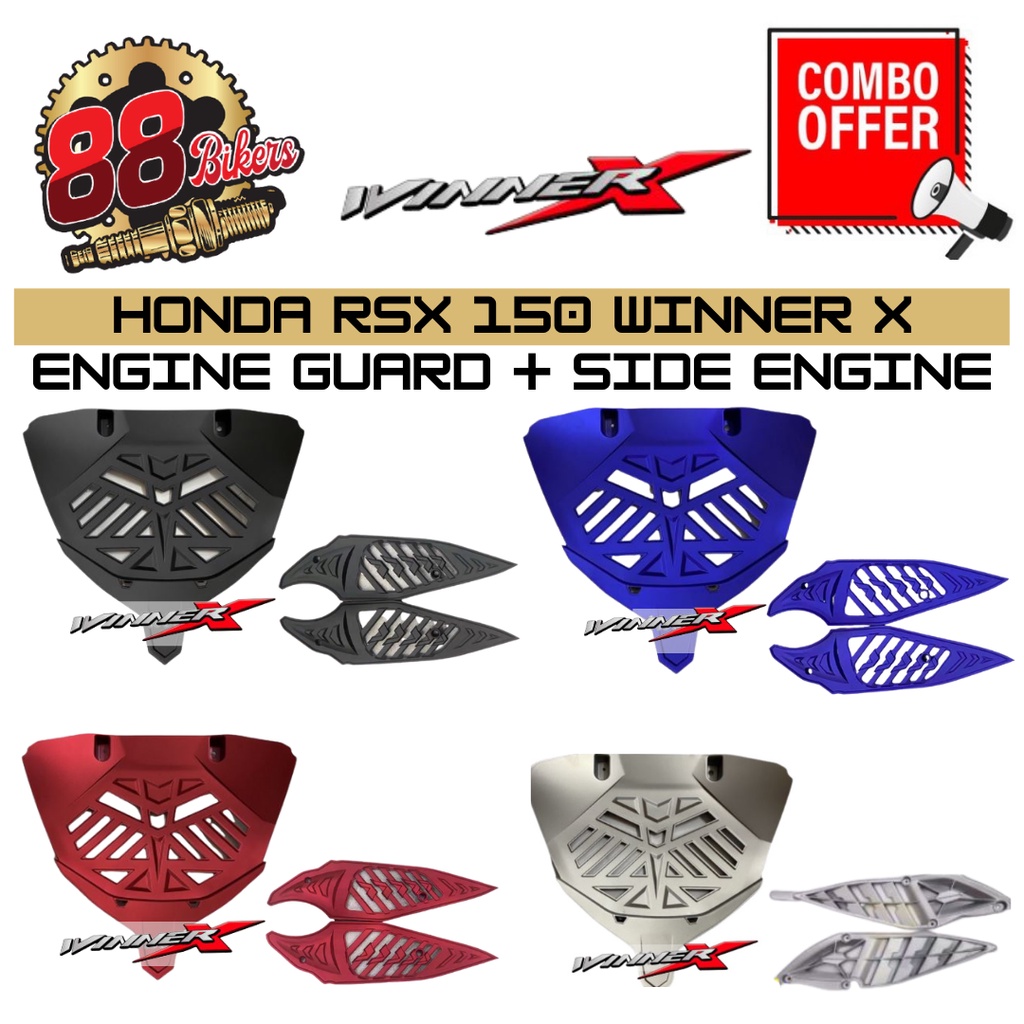 🔥 NEW COMBO 🔥 HONDA RSX 150 WINNER X RS-X RSX150 ENGINE GUARD + SIDE ...