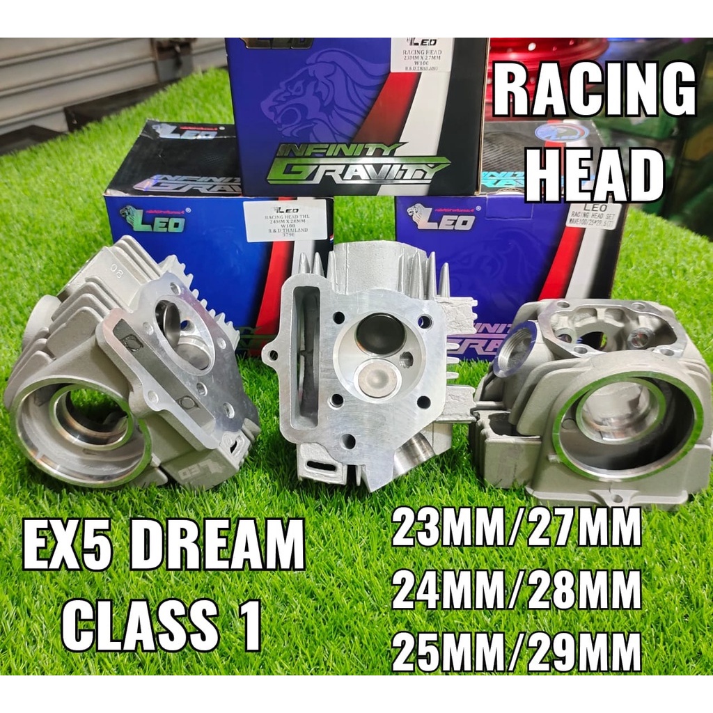 LEO RACING HEAD EX5/DREAM/WAVE100/CLASS 1 23MM/27MM & 24MM/28MM & 25MM ...
