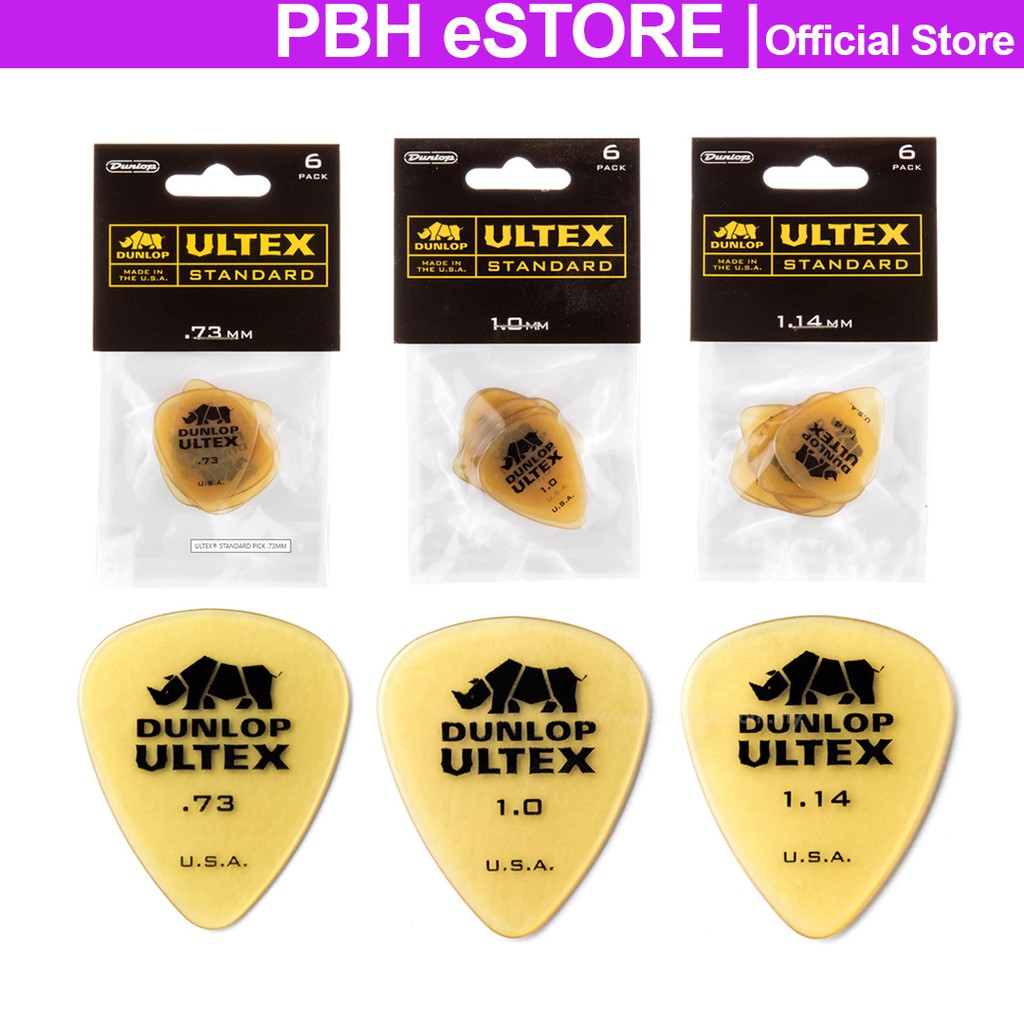 Jim Dunlop Ultex Sharp Guitar Pick Various Gauge 0.73mm 1.0mm 1.14mm ...