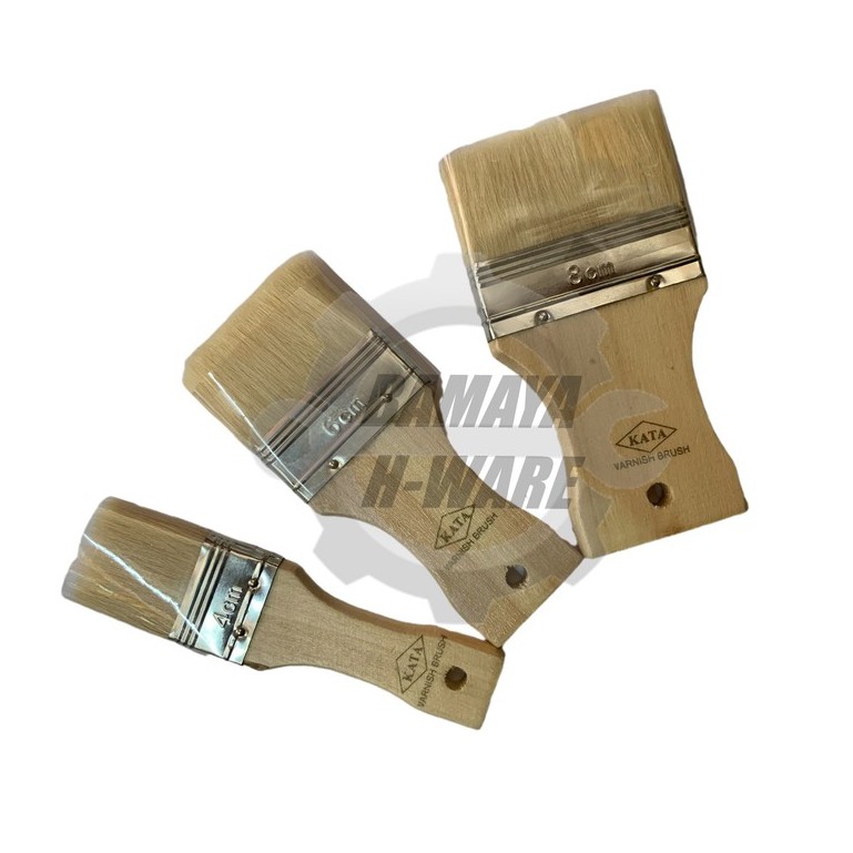 KATA Varnish Brush. Shellac Brush 4cm-8cm. Berus Shellac Bulu Kambing ...