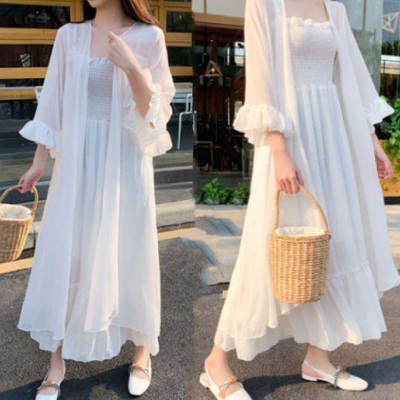 Zalea Cardigan Plus Size Long Cardigan Plus Size Cardigan Chiffon Cardigan Sunscreen Kardigan