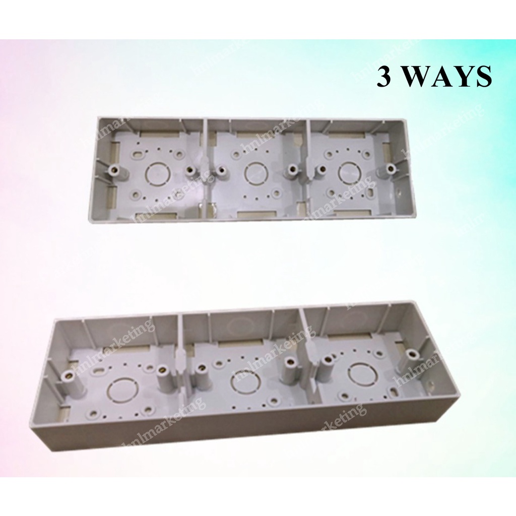 4PCS SWITCH SOCKET PVC BASE 3 WAYS 3X10 | Shopee Malaysia
