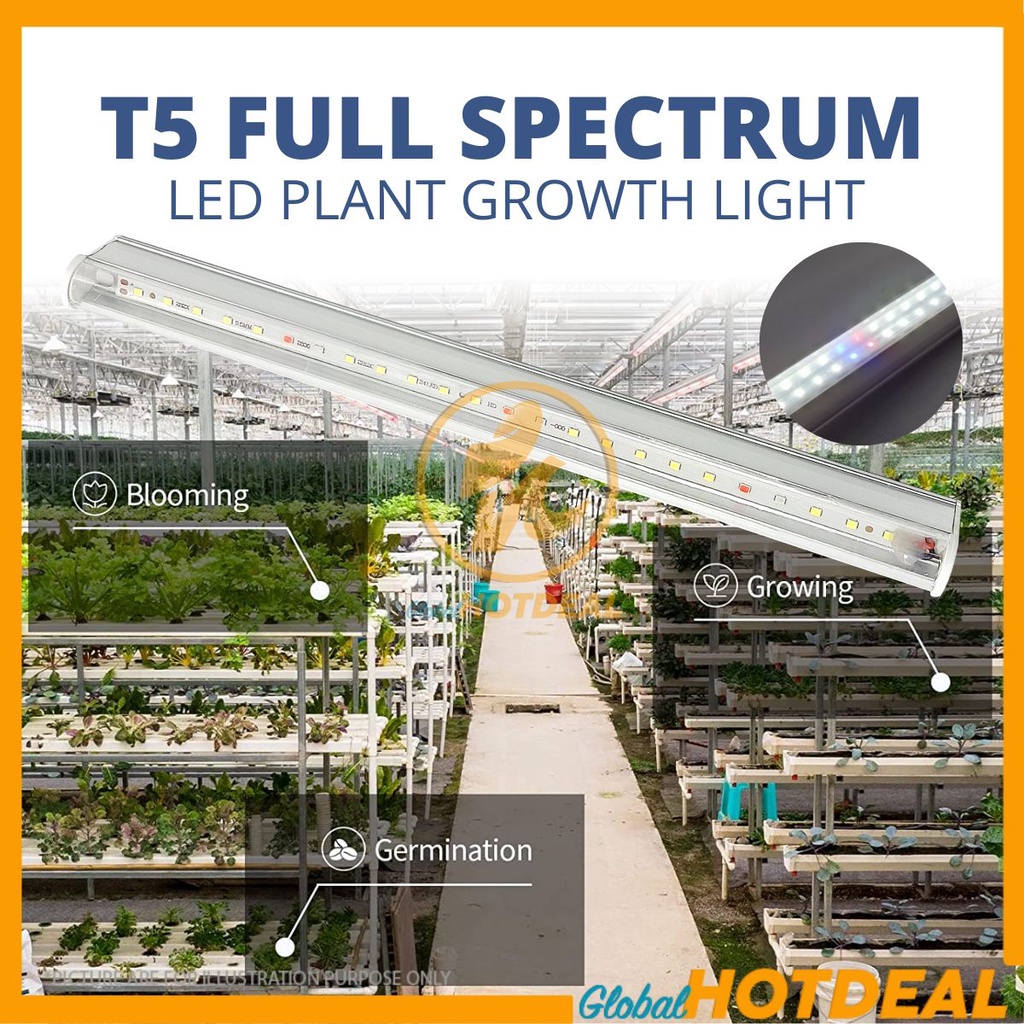 FULL SPECTRUM + UV T5 LED Grow Light LED Plant Light Sunlike Plant Grow Lights Seedlings