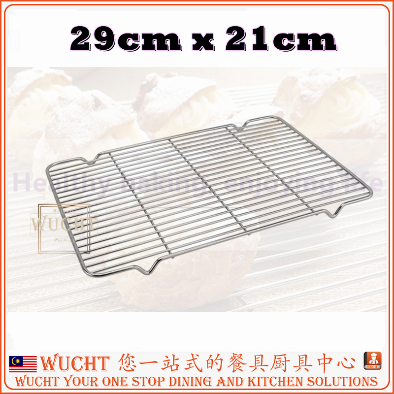 WUCHT Stainless Steel Baking Rack Oven Safe Cooling Rack Heavy Duty Commercial Thick Wire Kitchen Footed Rack Rak Oven Shopee Malaysia