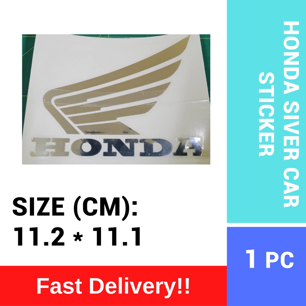 [STICKER KINGDOM] HONDA STICKER/ CAR STICKER/ STICKER KERETA/ SILVER ...