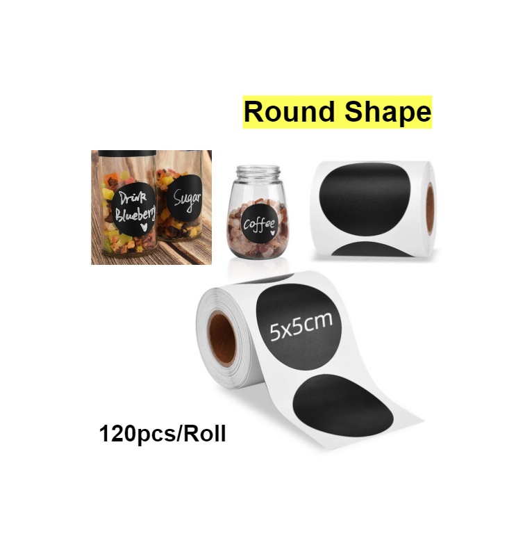 Chalkboard Matt Vinyl Black Paper Label Stickers Text Writing PVC Label ...
