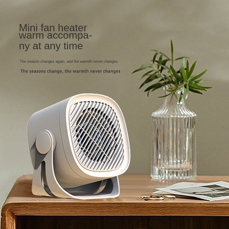 Mini Electric Heater 400W PTC Ceramic Heater Fast Heating Personal Space  Fan Heaters Thermostatic Hot/Natural Wind Overheat for Home And Office