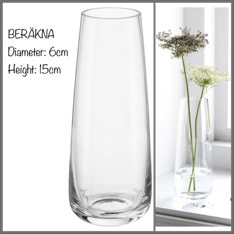 IKEA Glass Vase // Vas Kaca Viljestark & Padrag & Cylinder & Karaff