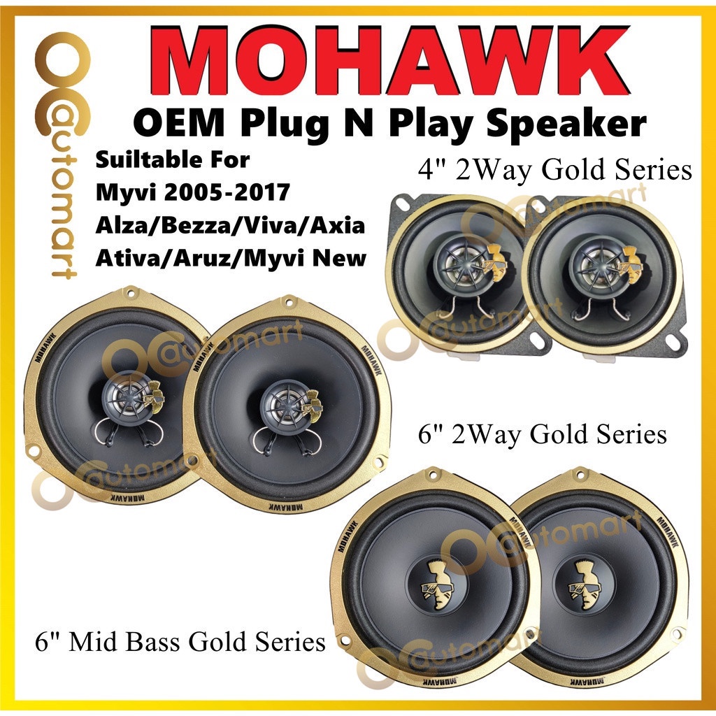 Mohawk Plug Play Front Rear Oem Speaker For Perodua Axia Alza Myvi New Old Lagi Best Bezza