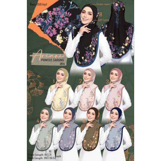 Tudung Sarung Ariani Saiz L With Diamond (Ready Stock) | Shopee Malaysia