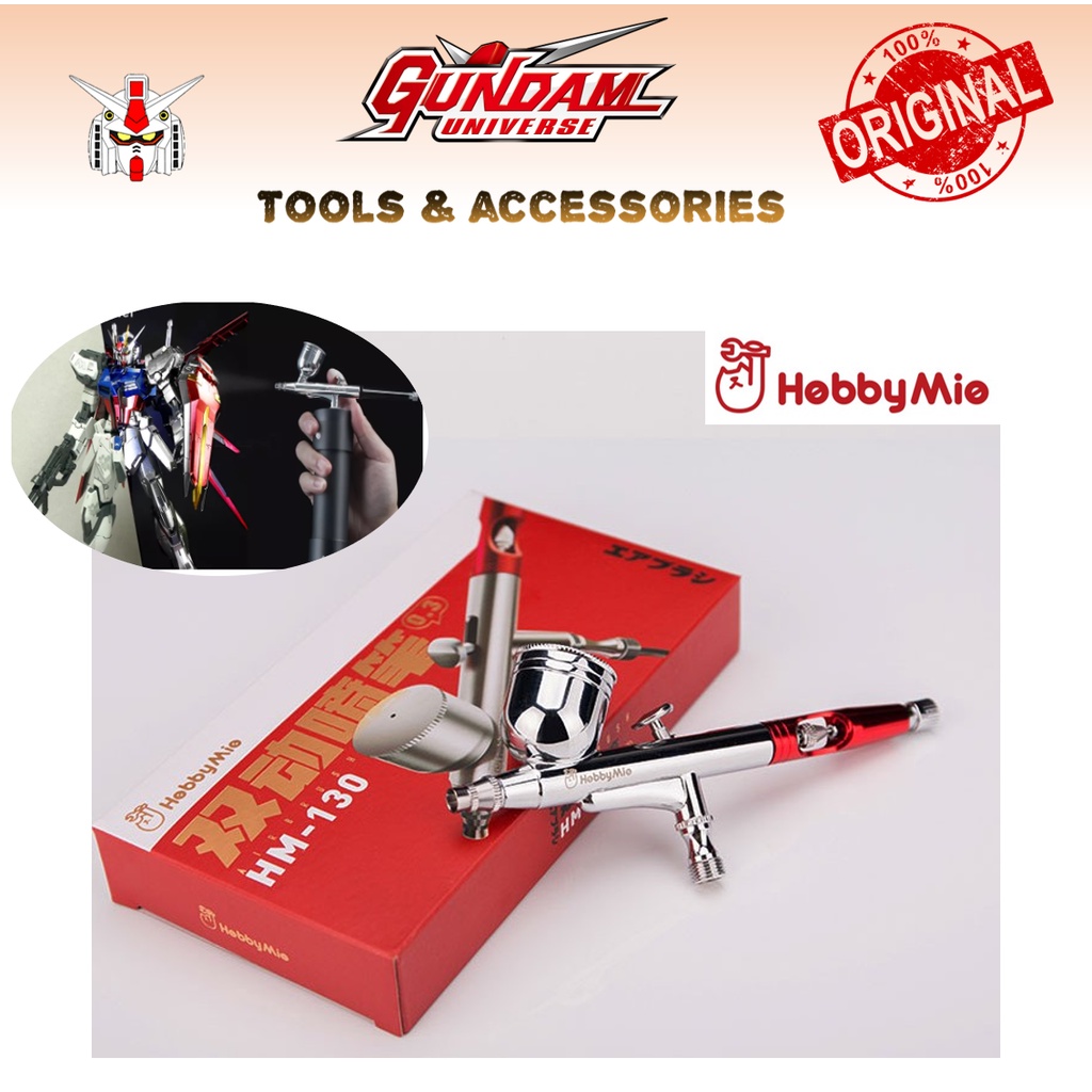 HobbyMio HM130 Dual Action Airbrush 0.3mm Gundam Paint Spraying Gun