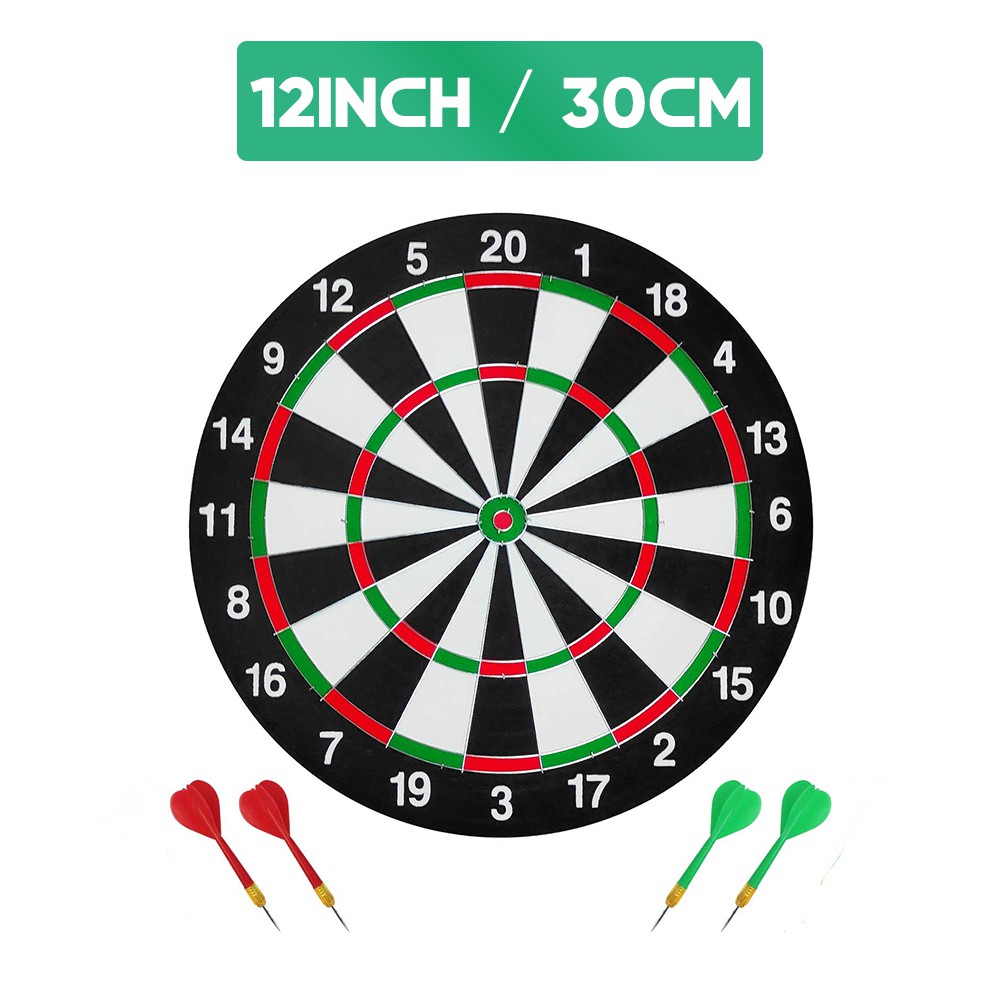 12/16INCH 30/40CM DART GAME DOUBLE-SIDED DART BOARD BACK BOARD WITH DARTS  METAL TIP SET FOR ADULTS OR KIDS | Shopee Malaysia