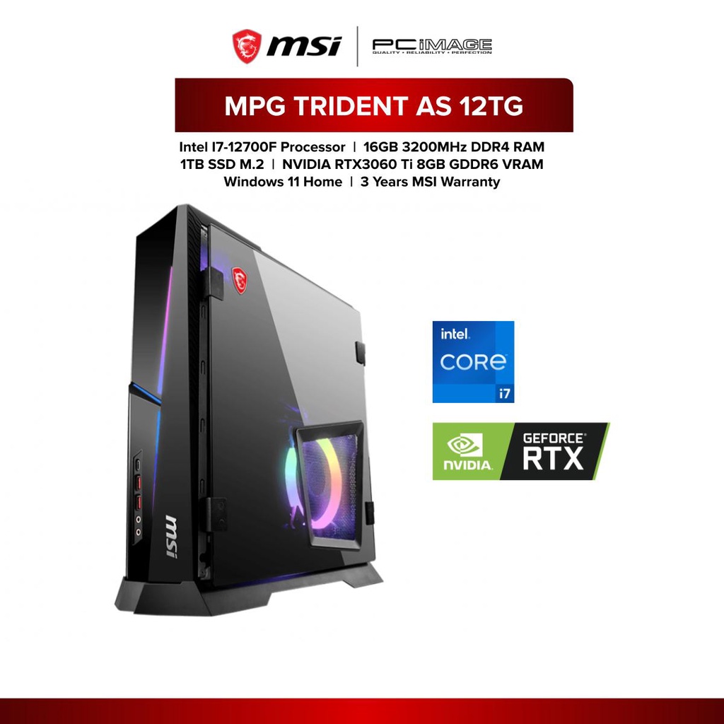 MSI MPG Trident AS 12TG-027MY Gaming Desktop PC | Shopee Malaysia