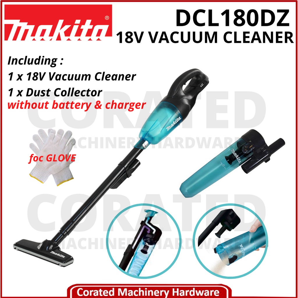 Makita dcl180z cordless online vacuum cleaner