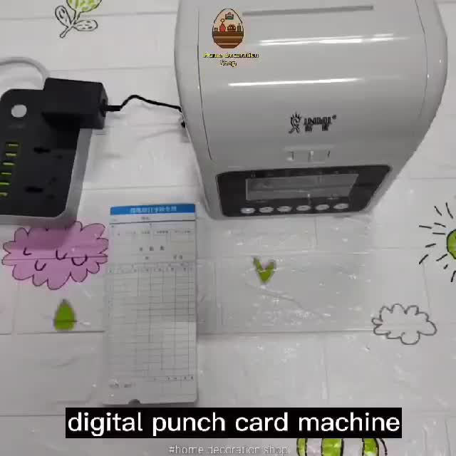 office digital punch card absence machine worker attendance staff time ...