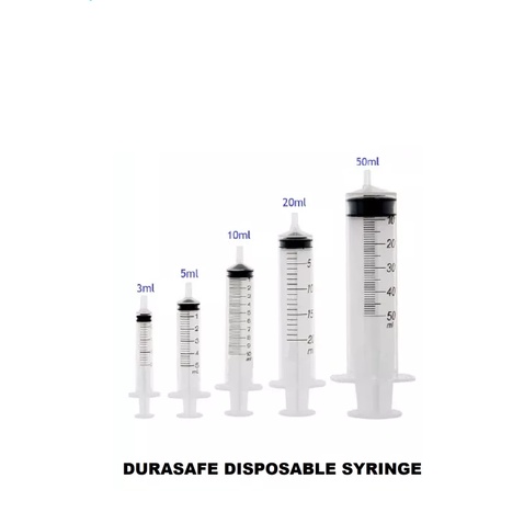 Durasafe Disposable Syringe Without Needle Luer Slip Ml Ml Ml