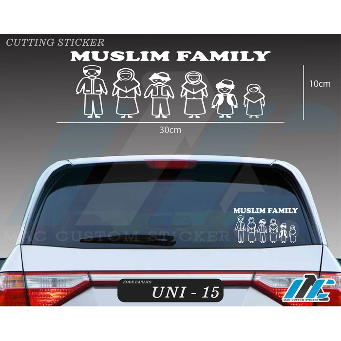Car STICKER - UNIVERSAL Car STICKER - MUSLIM FAMILY - UNI 15 | Shopee ...