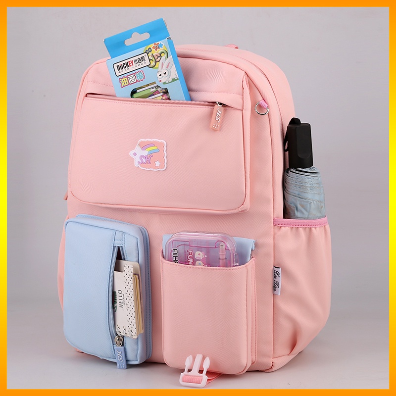 40 Cm Children'S School Bag 7-12 Years Old Girl Fashion Backpack Cute  Multi-Pocket Elementary Kanak School 1-6 Grade Travel Backpack Beg Sekolah  Kids Rendah Kanak | Shopee Malaysia