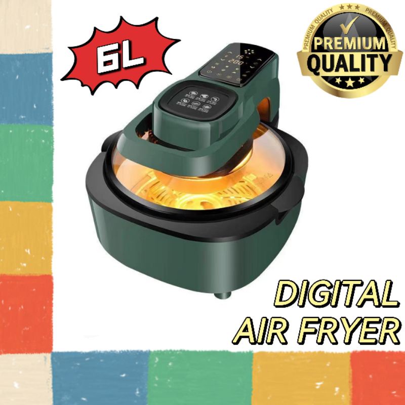 🔥LATEST🔥 GE 6L Digital Touch Screen Control Air Fryer / Deep Fryer ...