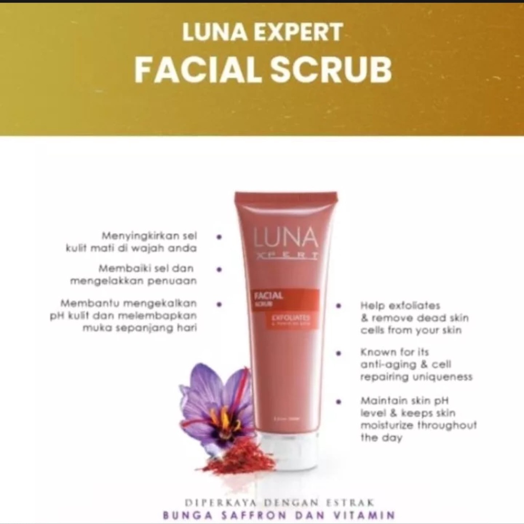 Luna Xpert Facial Scrub 100ml ( FRESH AND HEALTHY SKIN ) Shopee Malaysia