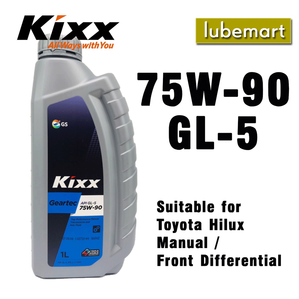 75W90 Gear Oil - KIXX GEARTEC GL-5 75W-90 GL5 Gear Oil (1 Liter ...