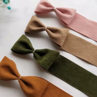 2.5CM/4CM Korean DOUBLE LAYER VELVET Ribbon Flower Bouquet Wrapper ...