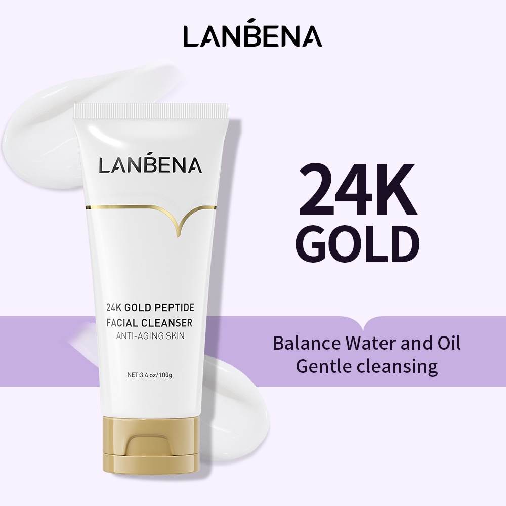 🔥Clearance🔥LANBENA Face Cleanser 24K Peptide Anti Aging Dense Foam ...