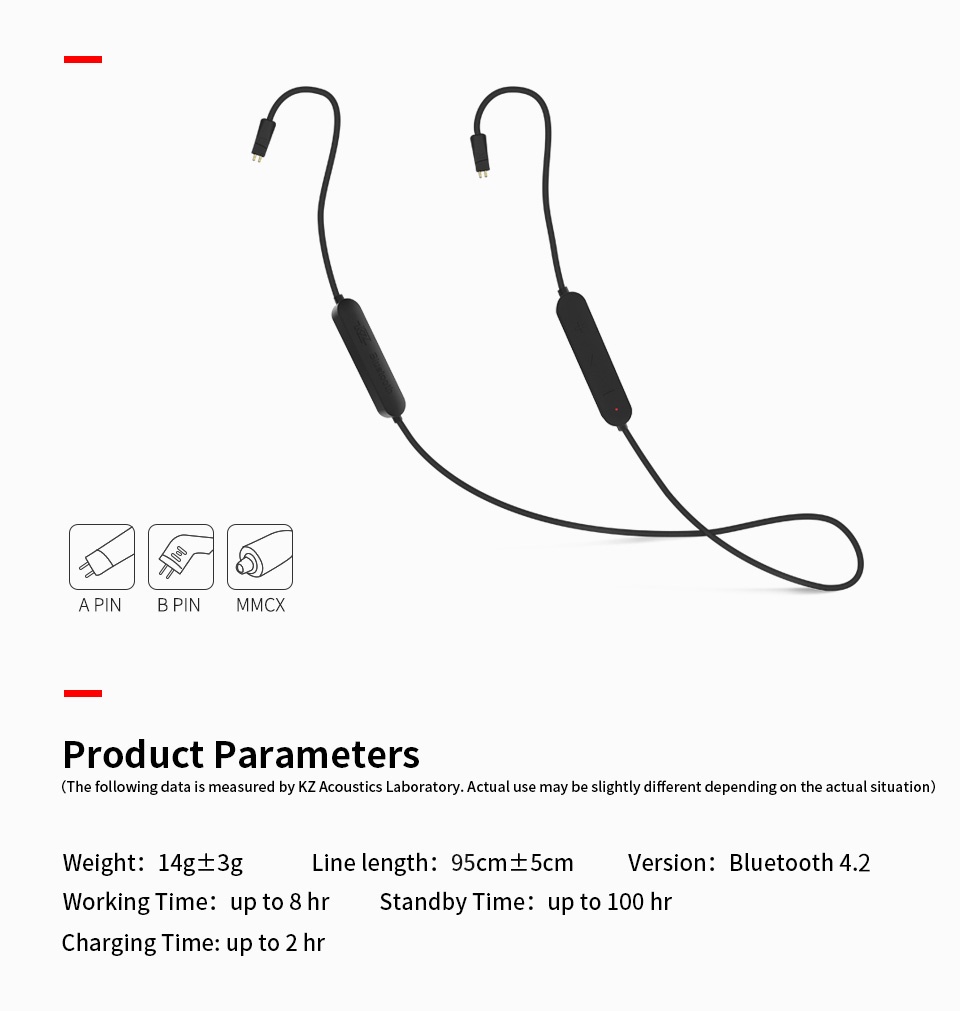 KZ ZSN Pro/ZS10 Pro/AS16 Waterproof Aptx Bluetooth Module 4.2 Wireless ...