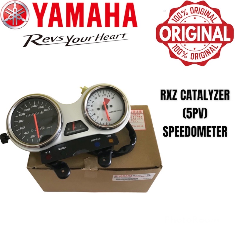 100% ORIGINAL YAMAHA RXZ CATALYZER 5PV SPEEDOMETER/ METER COMPLETE ASSY ...
