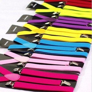 Unisex Women Men Elastic adjustable Clip-on Polyester Elastic Backbrace Y-Back  Suspenders