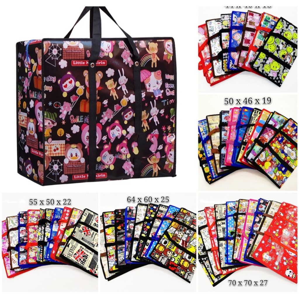 Beg Guni SerbaGuna Size Besar Berzip & Bertali | Shopee Malaysia