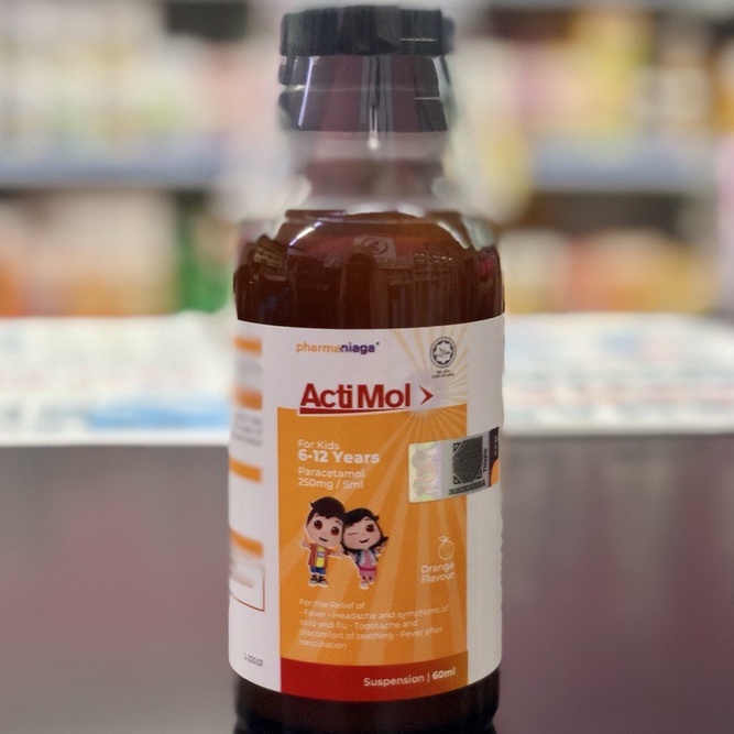 PHARMANIAGA ACTIMOL SUSPENSION 60ML PARACETAMOL 250MG/5ML | Shopee Malaysia